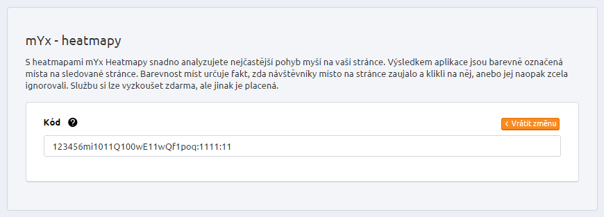 Heatmapy kód Heatmapy kód